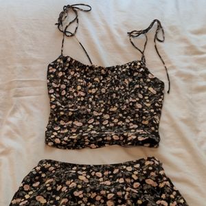 Floral Midi Skirt Set